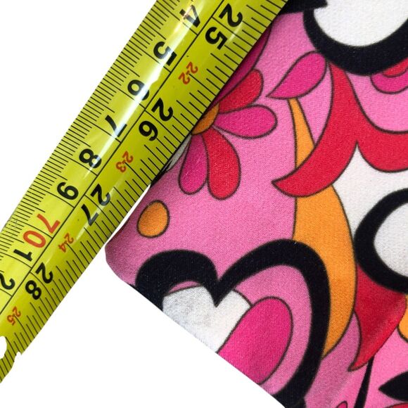 ZARA Pink Paisley High Waist Barbie Retro 60's Summer Trouser Pants Sz M - Picture 10 of 12